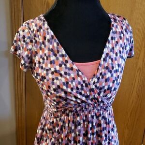 Boden purple pink dotted summer dress light comfy